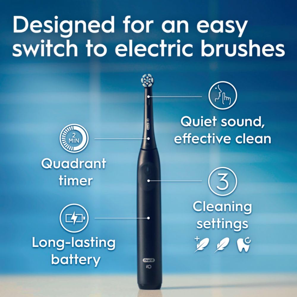 Oral-B iO Series 2 Rechargeable Electric Powered Toothbrush, Night Black with 1 Gentle Care Brush Head Oral-B iO Series 2 Rechargeable Electric Powered Toothbrush, Night Black with 1 Gentle Care Brush Head - Image 6