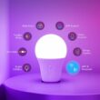 Govee Smart Light Bulbs 1200 Lumens, Color Changing Light Bulbs RGBWW Dimmable, Color Lights Bulb, 2 Pack