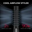 TYMO Airflow Styler 2.0 Curling Iron - Flat Iron Hair Straightener and Curler 2 in 1, 1.25 Inch Ionic Curling Wand, Black