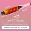 Alure Heated Styling Brush - 3-in-1 Ionic Hair Curler/Straightener with Anti-Scald Nylon Bristles
