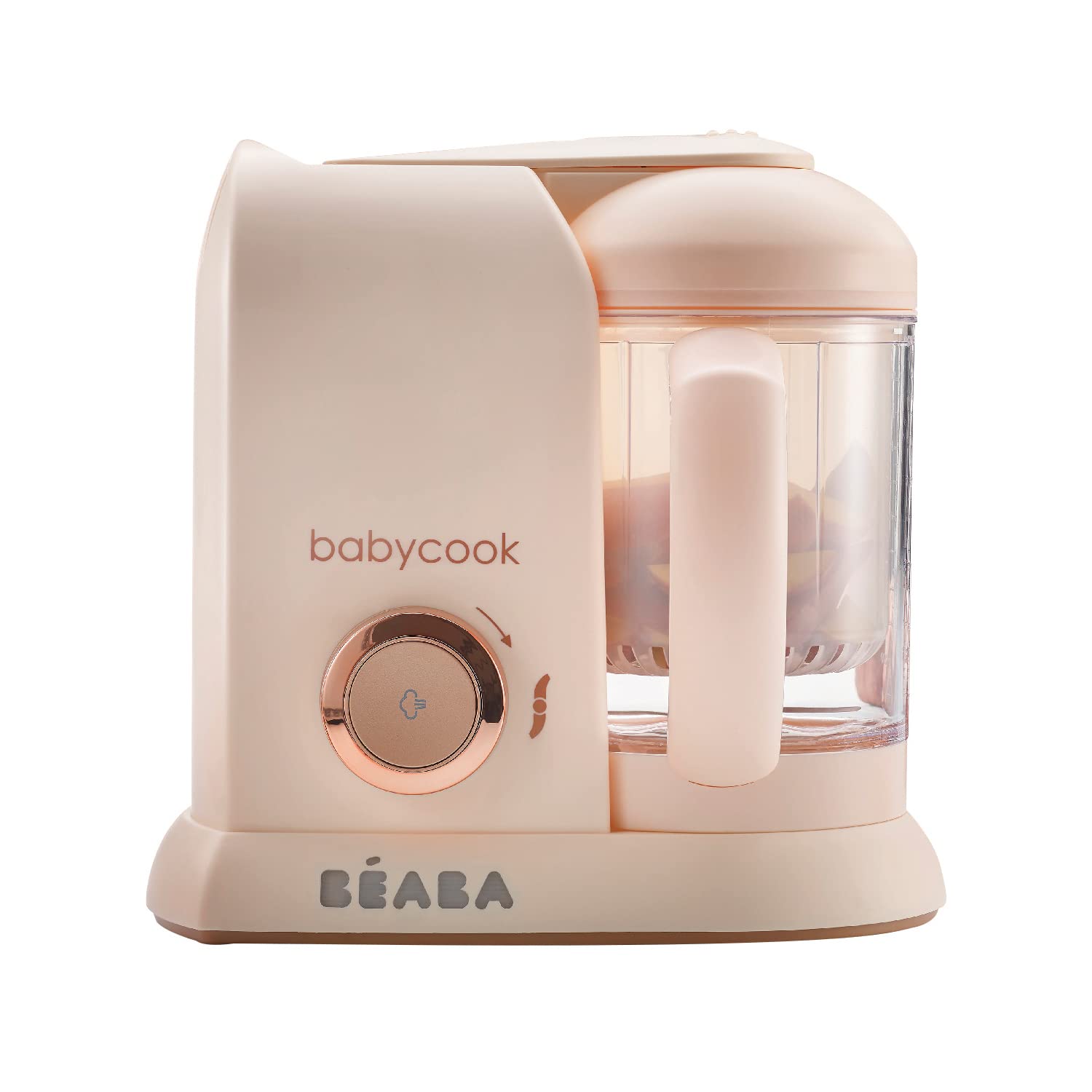 BEABA Babycook Solo 4 in 1 Baby Food Maker, Puree Steamer and Blender for Purees, Grinder with Auto Steam Cooking, Rose Gold BEABA Babycook Solo 4 in 1 Baby Food Maker, Puree Steamer and Blender for Purees, Grinder with Auto Steam Cooking, Rose Gold