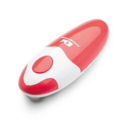 Kitchen Mama Auto Electric Can Opener - Automatic, Hands Free, Smooth Edge, Battery Operated (Red)