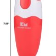 Kitchen Mama Auto Electric Can Opener - Automatic, Hands Free, Smooth Edge, Battery Operated (Red)