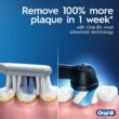 Oral-B iO Deep Clean Rechargeable Electric Powered Toothbrush, White with iO Series 3 Limited, 2 Brush Heads and Travel Case