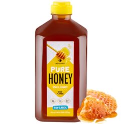 Dependable Food Raw Honey - 5 Lb. - Squeeze Bottle - 100% Pure, Raw, All Natural, Wildflower Honey - Hive to Bottle - 80 oz