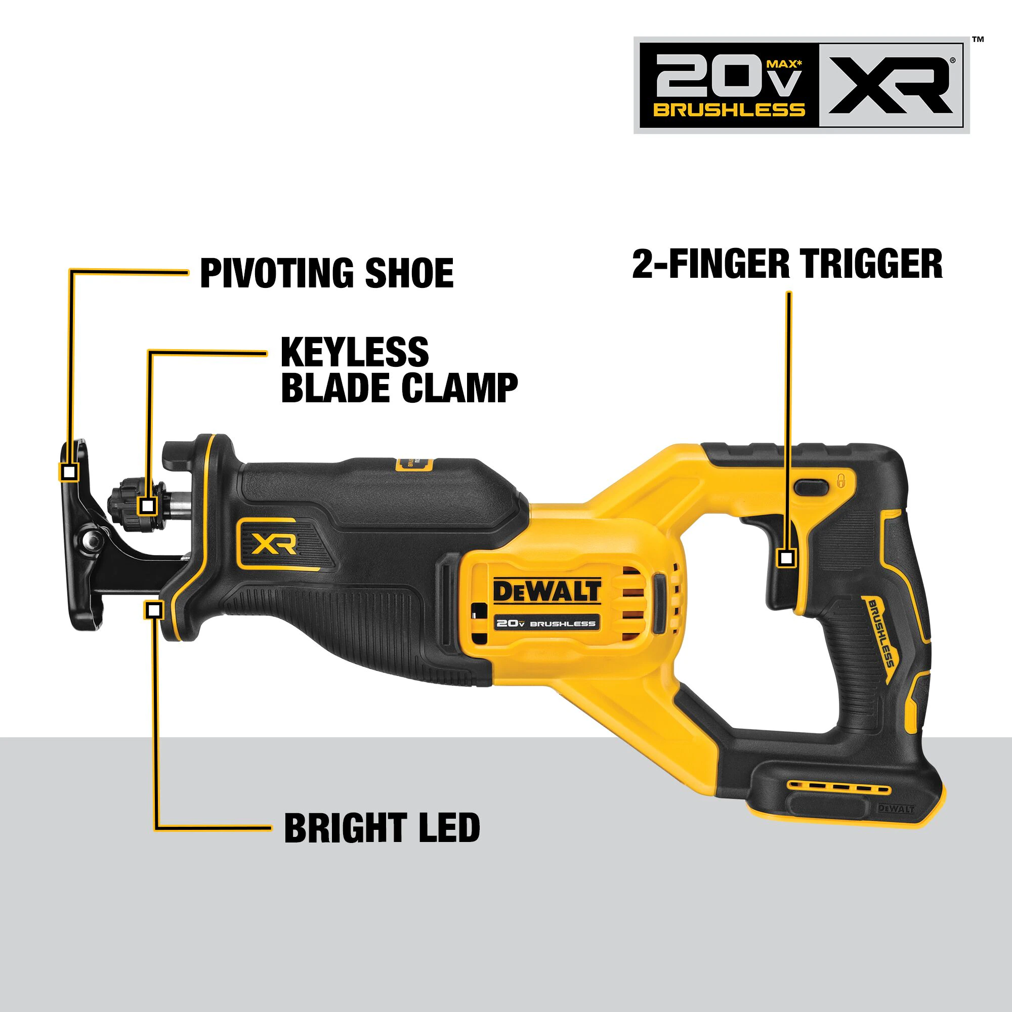 DEWALT XR 20-volt Max Variable Brushless Cordless Reciprocating Saw (Battery and Charger Not Included) DEWALT XR 20-volt Max Variable Brushless Cordless Reciprocating Saw (Battery and Charger Not Included) - Image 12
