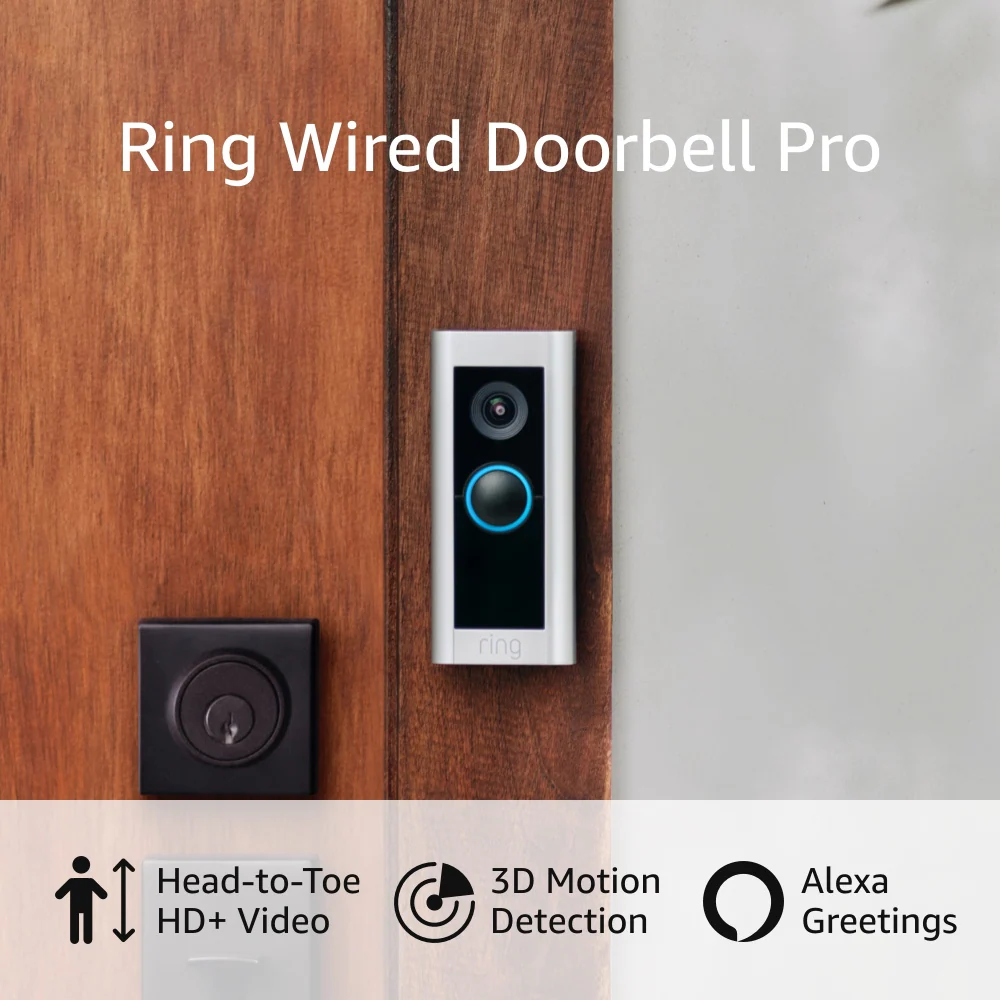 Ring Wired Doorbell Pro - Smart WiFi Video Doorbell Cam with Head-to-Toe HD Video, Bird's Eye View, and 3D Motion Detection Ring Wired Doorbell Pro - Smart WiFi Video Doorbell Cam with Head-to-Toe HD Video, Bird's Eye View, and 3D Motion Detection - Image 4