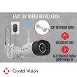 Crystal Vision Indoor/Outdoor 4-Camera Hardwired Floodlight 1Tb Hard Drive Security Camera System
