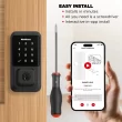 Kwikset Halo Keyless Entry Matte Black Smart Lock Electronic Deadbolt with Wifi Smartkey Touchscreen