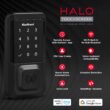 Kwikset Halo Keyless Entry Matte Black Smart Lock Electronic Deadbolt with Wifi Smartkey Touchscreen