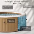 Intex 120 Jet 4-Person Inflatable Round Hot Tub (Cover Included)
