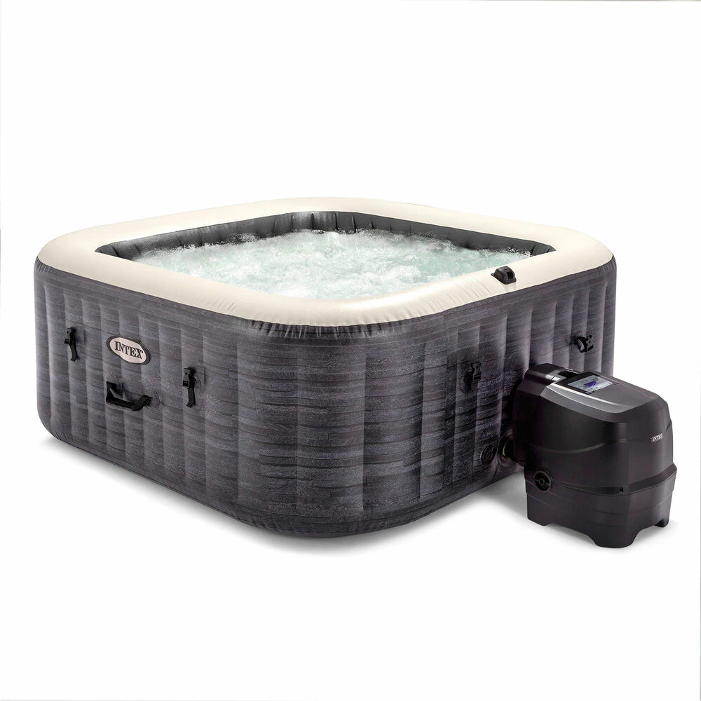 Intex 140 Jet 4-Person Inflatable Square Hot Tub (Cover Included) Intex 140 Jet 4-Person Inflatable Square Hot Tub (Cover Included)