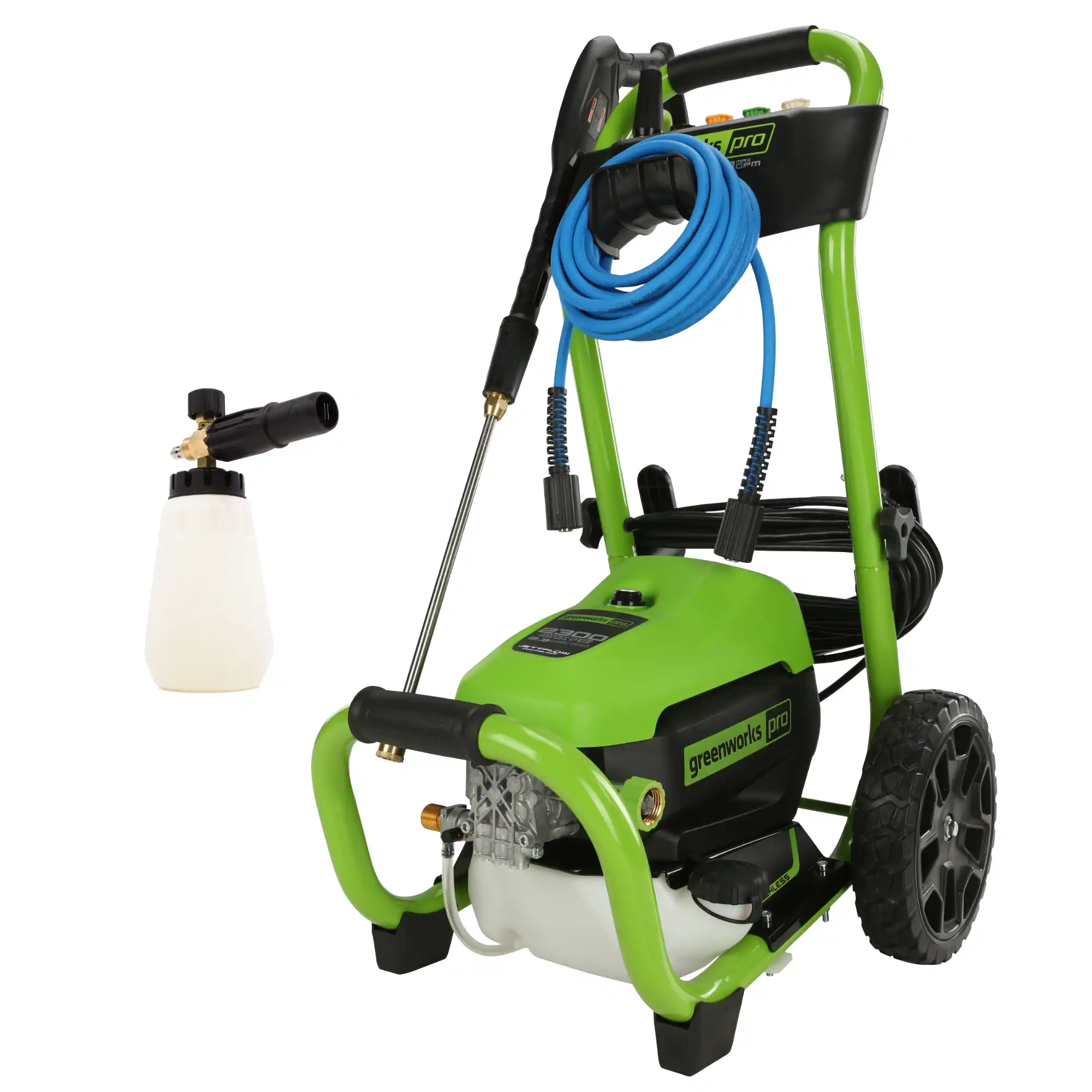 Greenworks 2300 PSI 2.3-GPM Cold Water Electric Pressure Washer with 5 Spray Tips Greenworks 2300 PSI 2.3-GPM Cold Water Electric Pressure Washer with 5 Spray Tips