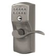 Schlage Camelot Satin Nickel Electronic Handle with Keypad