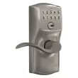 Schlage Camelot Satin Nickel Electronic Handle with Keypad