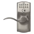 Schlage Camelot Satin Nickel Electronic Handle with Keypad