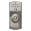 Schlage Customizable Keying Camelot-Georgian Satin Nickel Electronic Knob with Keypad