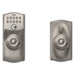 Schlage Customizable Keying Camelot-Georgian Satin Nickel Electronic Knob with Keypad