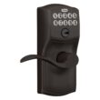 Schlage Camelot Aged Bronze Electronic Handle with Keypad