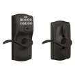 Schlage Camelot Aged Bronze Electronic Handle with Keypad