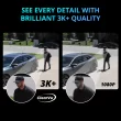 Defender Dual Lens AI Indoor/Outdoor 3-Channel 3-Camera 5Mp Plug-in Pan and Tilt Micro Sd (Included) Security Camera System
