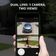 Defender Dual Lens AI Indoor/Outdoor 3-Channel 3-Camera 5Mp Plug-in Pan and Tilt Micro Sd (Included) Security Camera System