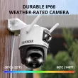 Defender Dual Lens AI Indoor/Outdoor 3-Channel 3-Camera 5Mp Plug-in Pan and Tilt Micro Sd (Included) Security Camera System