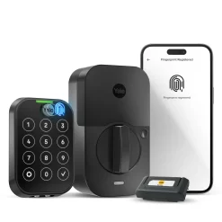 Yale Assure Lock 2 Black Suede Smart Lock Electronic Deadbolt with Wifi Bluetooth Fingerprint Touchscreen Keypad