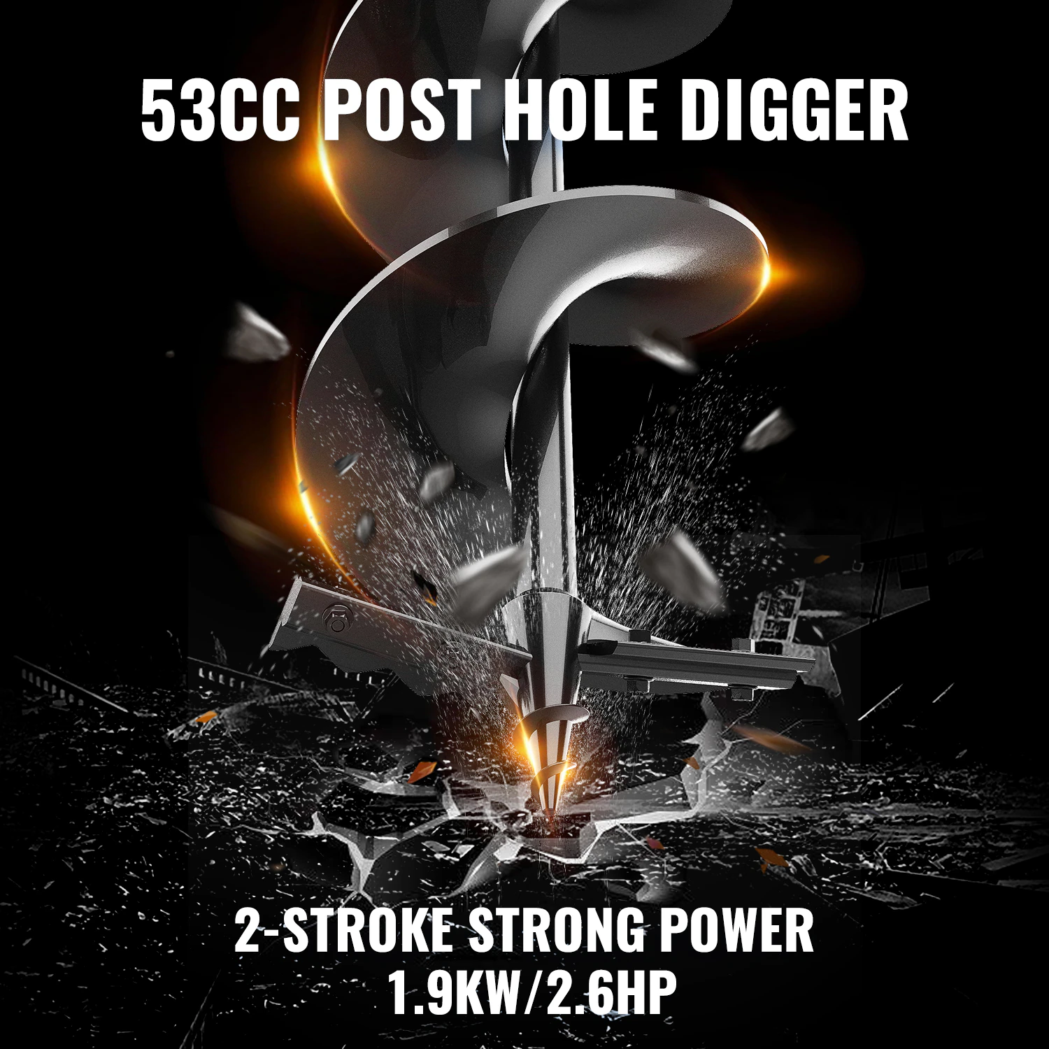 Wild Badger Power WB52CCEA 53-cc 1- or 2-man 53cc Auger Powerhead with 8-in Bit(s) Included Wild Badger Power WB52CCEA 53-cc 1- or 2-man 53cc Auger Powerhead with 8-in Bit(s) Included - Image 4