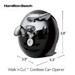 Hamilton Beach Walk 'n Cut Electric Can Opener for Kitchen, Automatic and Hand-Free, Cordless & Rechargeable, Black