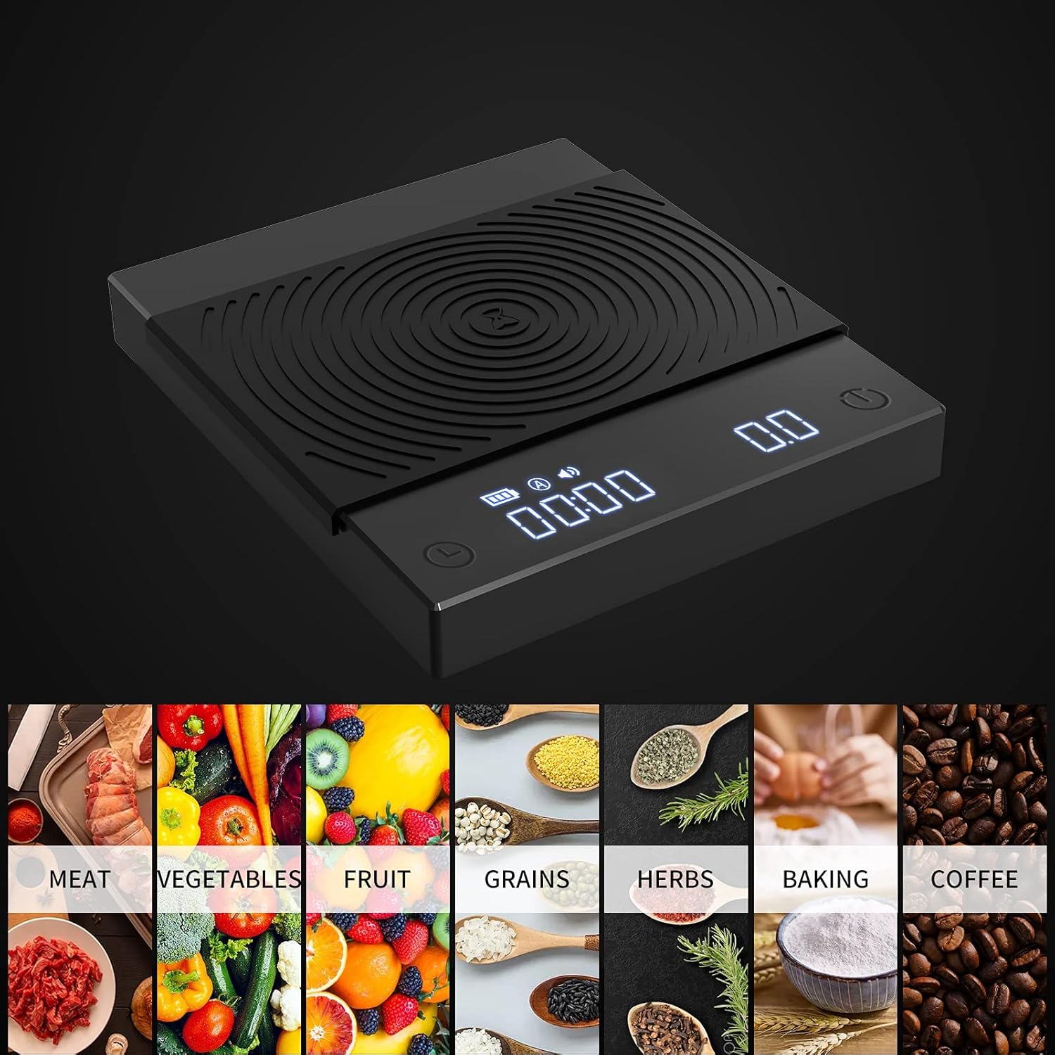 TIMEMORE Coffee Scale Basic 2.0 Electronic Espresso Scale with with Timer, 2000 Grams and Water Flow Rate and Timer Function TIMEMORE Coffee Scale Basic 2.0 Electronic Espresso Scale with with Timer, 2000 Grams and Water Flow Rate and Timer Function - Image 3