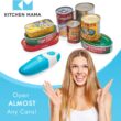 Kitchen Mama Auto Electric Can Opener – Automatic, Hands Free, Smooth Edge, Battery Operated (Sky Blue)