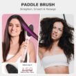 MESCOMB 5 in 1 High-Speed Hot Air Styler - Professional Frizz-Free Blow Dryer Brush - Curl, Volumize, Straighten with Travel Bag