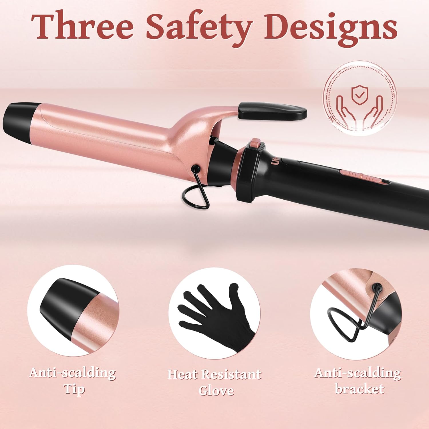 Ufree 5 in 1 Curling Iron with Interchangeable Ceramic Barrels (0.35"-1.25"), Curling Wand Set with Flat Iron Hair Straightener, Women Gifts Ufree 5 in 1 Curling Iron with Interchangeable Ceramic Barrels (0.35"-1.25"), Curling Wand Set with Flat Iron Hair Straightener, Women Gifts - Image 3