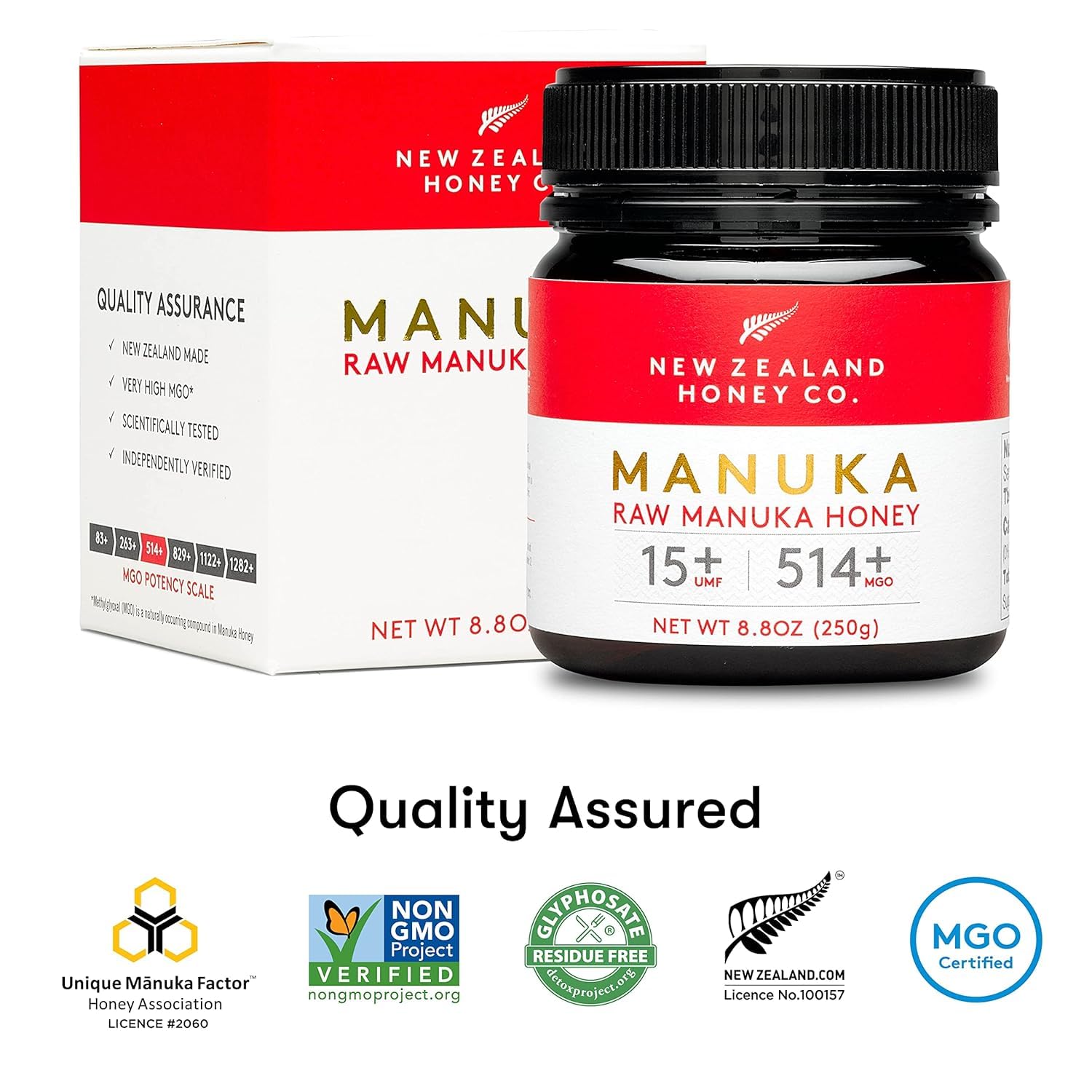 New Zealand Honey Co. Raw Manuka Honey UMF 15+ | MGO 514+, UMF Certified / 8.8oz New Zealand Honey Co. Raw Manuka Honey UMF 15+ | MGO 514+, UMF Certified / 8.8oz - Image 10