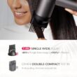 TYMO Diffuser Hair Dryer for Women - 1500W Professional High Speed Ionic Blow Dryer with Comb, Metal Gray TYMO Diffuser Hair Dryer for Women - 1500W Professional High Speed Ionic Blow Dryer with Comb, Metal Gray