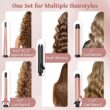 Ufree 5 in 1 Curling Iron with Interchangeable Ceramic Barrels (0.35"-1.25"), Curling Wand Set with Flat Iron Hair Straightener, Women Gifts Ufree 5 in 1 Curling Iron with Interchangeable Ceramic Barrels (0.35"-1.25"), Curling Wand Set with Flat Iron Hair Straightener, Women Gifts