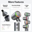 Hair Dryer, 160000 RPM Professional High-Speed Blow Dryer 500 Millions Negative Ionic Care Hair Dryer, Gray Hair Dryer, 160000 RPM Professional High-Speed Blow Dryer 500 Millions Negative Ionic Care Hair Dryer, Gray