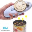 Kitchen Mama Auto Electric Can Opener – Automatic, Hands Free, Smooth Edge, Battery Operated (Sky Blue)