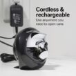 Hamilton Beach Walk 'n Cut Electric Can Opener for Kitchen, Automatic and Hand-Free, Cordless & Rechargeable, Black