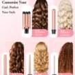 Waver Curling Iron Wand, BESTOPE PRO 5 in 1 Curling Wand Set with 3 Barrel Hair Crimper for Women