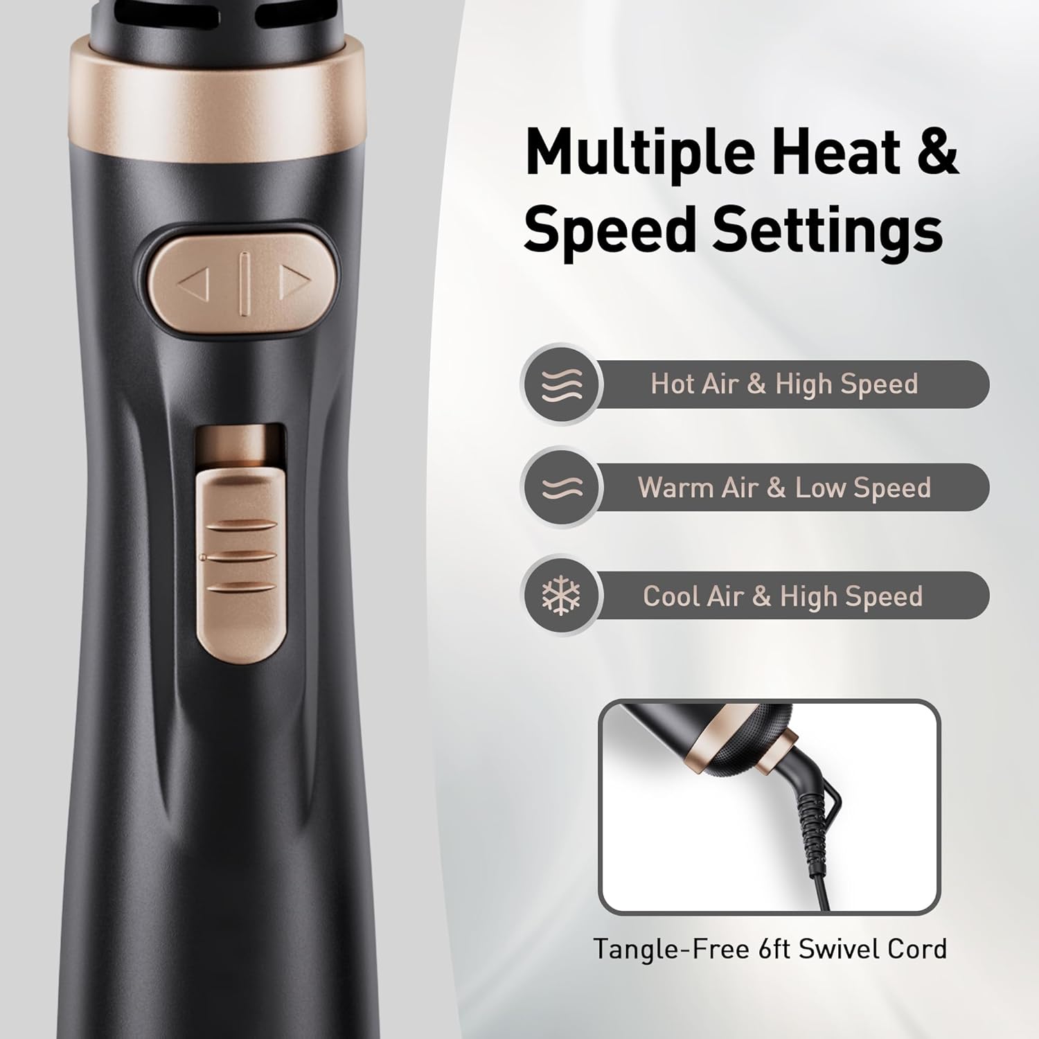 Beautimeter 3-in-1 Hot Air Styler: Rotating Blow Dryer Brush with 2-Inch and 1.5-Inch Brushes Beautimeter 3-in-1 Hot Air Styler: Rotating Blow Dryer Brush with 2-Inch and 1.5-Inch Brushes - Image 7