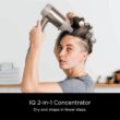 Shark HD112BRN Hair Blow Dryer HyperAIR Ionic Hair Dryer with 2-in-1 Concentrator and Styling Attachments, Auto Presets