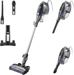 Eureka Corded Stick Vacuum Cleaner for Home Pet Hair, Lightweight Vacuum Cleaner with Powerful Suction, Blue, NES520BL