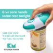 Kitchen Mama Auto Electric Can Opener – Automatic, Hands Free, Smooth Edge, Battery Operated (Teal)