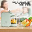 Chefhandy Baby Food Maker, 5 in 1 Baby Food Processor with Steaming Basket, Auto Cooking & Grinding (Green)