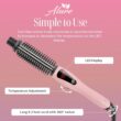 Alure Heated Styling Brush - 3-in-1 Ionic Hair Curler/Straightener with Anti-Scald Nylon Bristles