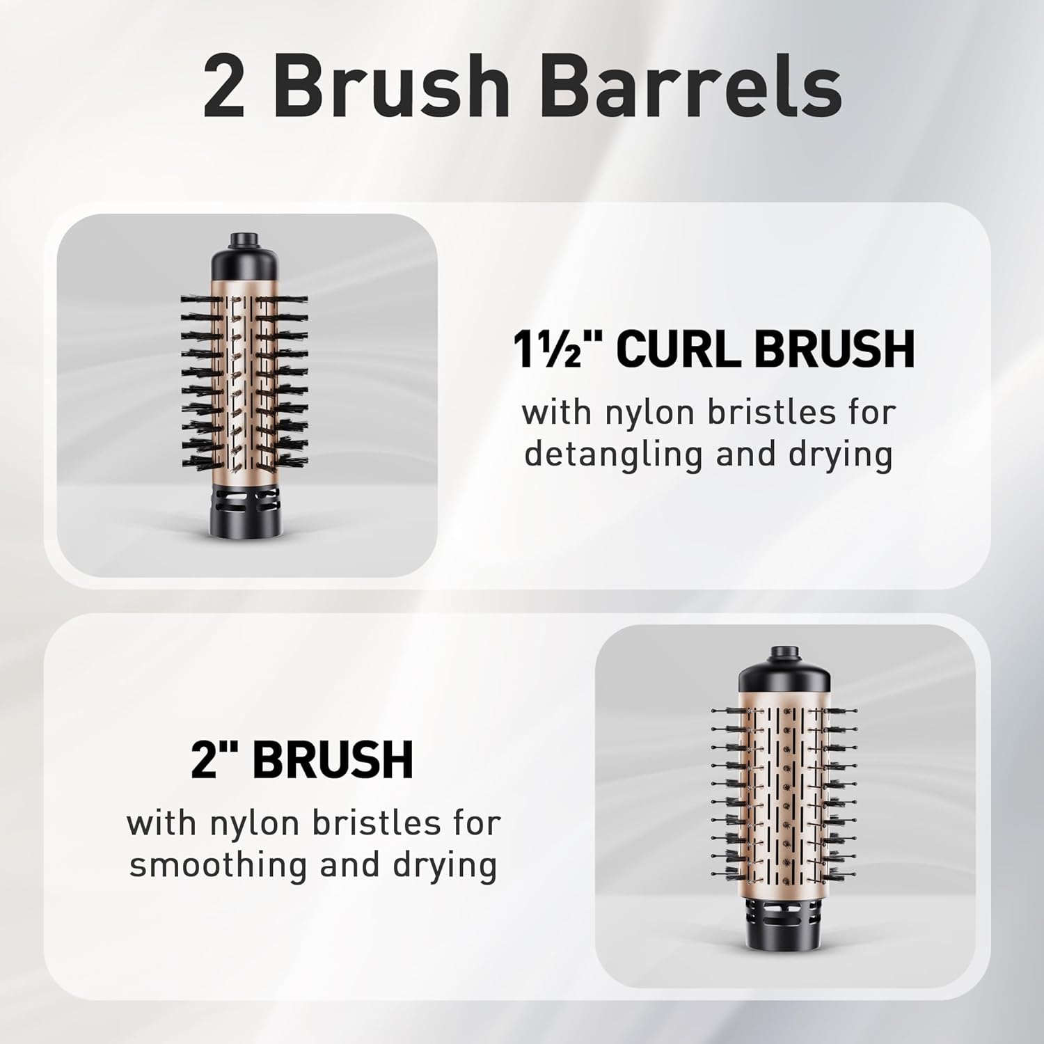Beautimeter 3-in-1 Hot Air Styler: Rotating Blow Dryer Brush with 2-Inch and 1.5-Inch Brushes Beautimeter 3-in-1 Hot Air Styler: Rotating Blow Dryer Brush with 2-Inch and 1.5-Inch Brushes - Image 6