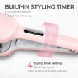 TYMO ROVY Beach Waves Curling Wand, Ionic Deep Waver Hair Curler Tool with Ceramic 3 Barrel for Women, Pink, 1.25 Inch TYMO ROVY Beach Waves Curling Wand, Ionic Deep Waver Hair Curler Tool with Ceramic 3 Barrel for Women, Pink, 1.25 Inch