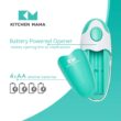 Kitchen Mama Auto Electric Can Opener – Automatic, Hands Free, Smooth Edge, Battery Operated (Teal)